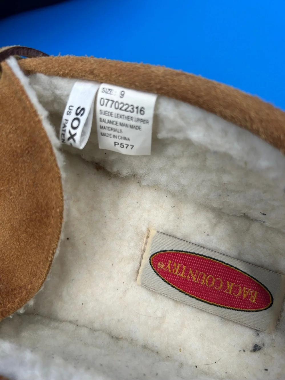 Minnetonka Brown Suede Moccasin Slippers with Fleece Lining